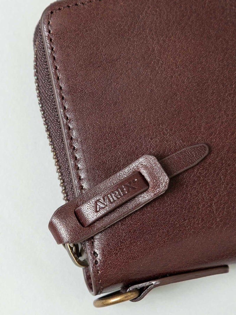 【AVIREX】“BEIDE” ROUND ZIP MIDDLE WALLET AX9101 ◇ ∴