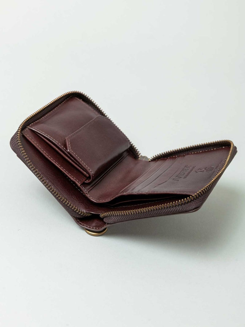 【AVIREX】“BEIDE” ROUND ZIP MIDDLE WALLET AX9101 ◇ ∴