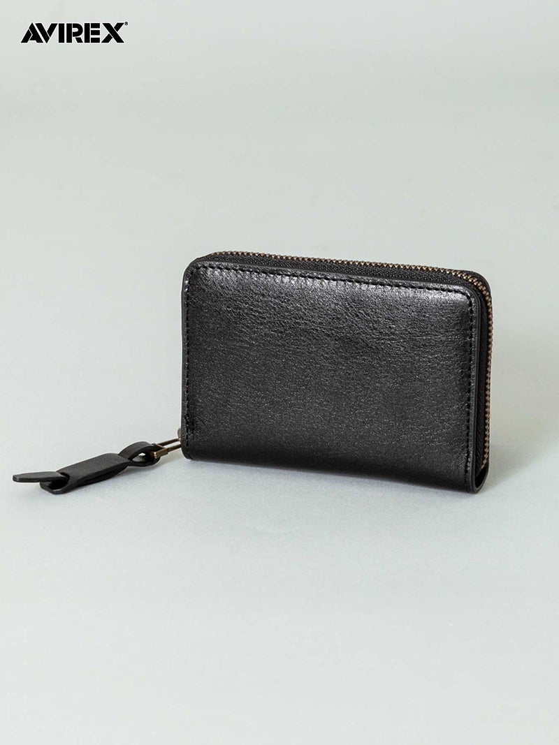 【AVIREX】“BEIDE” ROUND ZIP MINI WALLET AX9104 ◇ ∴