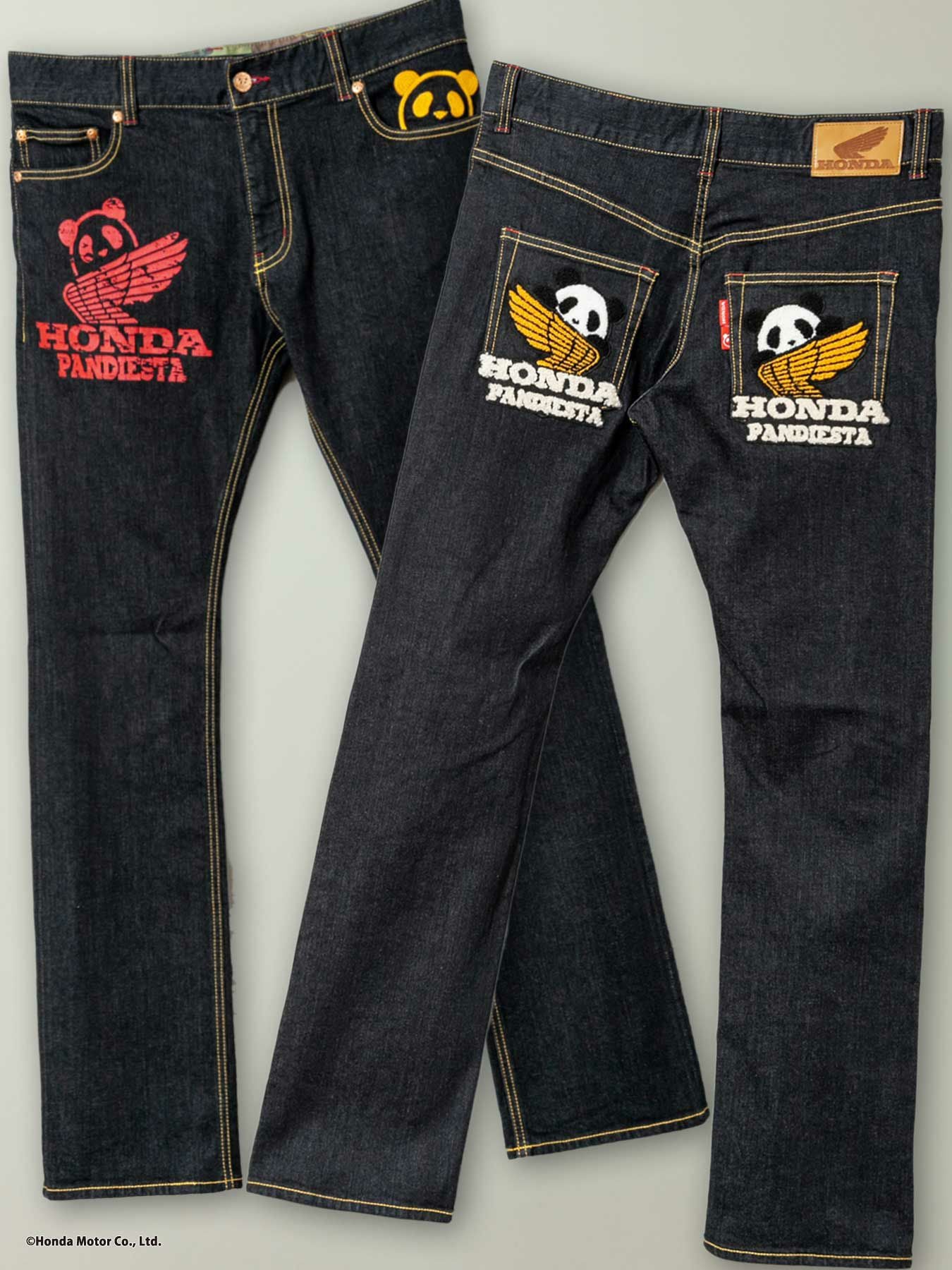 HONDA×PANDIESTA JAPAN】“WING LOGO”サガラ刺繍入りストレッチデニム