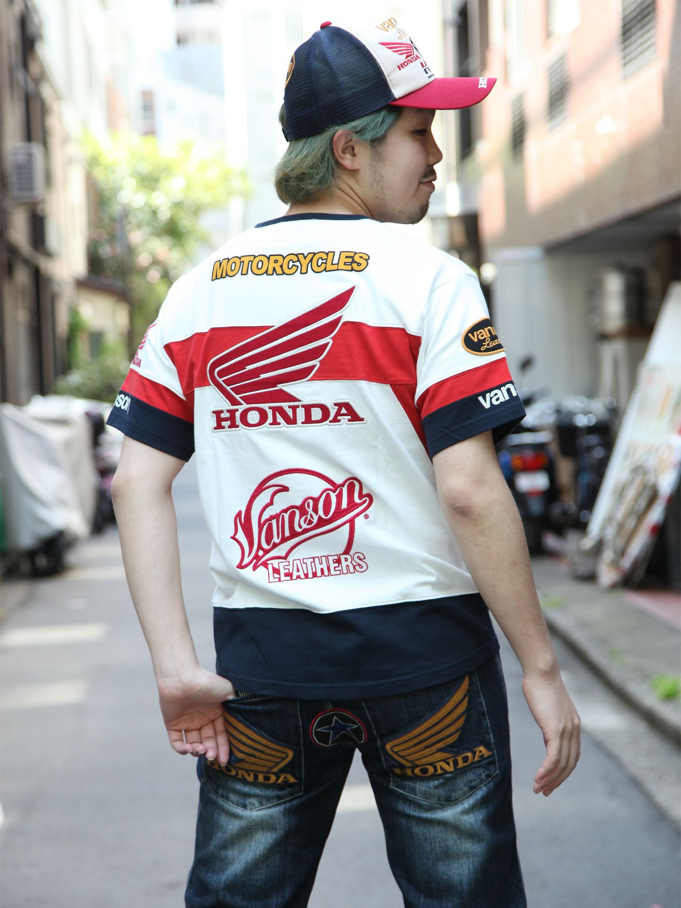 HONDA×VANSON】“HRC WING”刺繍入りTシャツ | 流儀圧搾 ONLINE SHOP