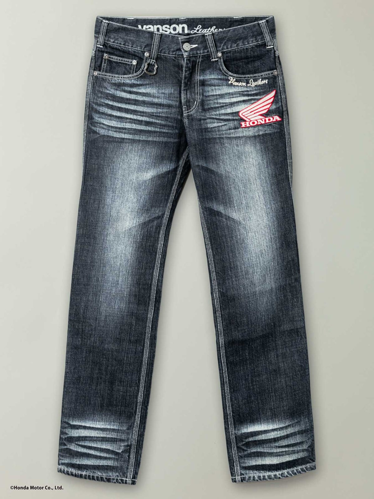 【HONDA×VANSON】“ウィングホイール”総刺繍デニムパンツ