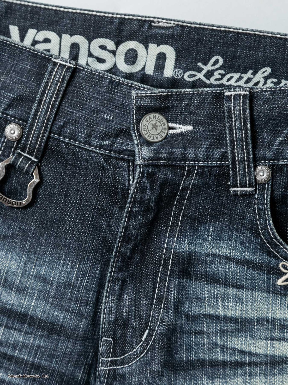  【HONDA×VANSON】“ウィングホイール”総刺繍デニムパンツ
