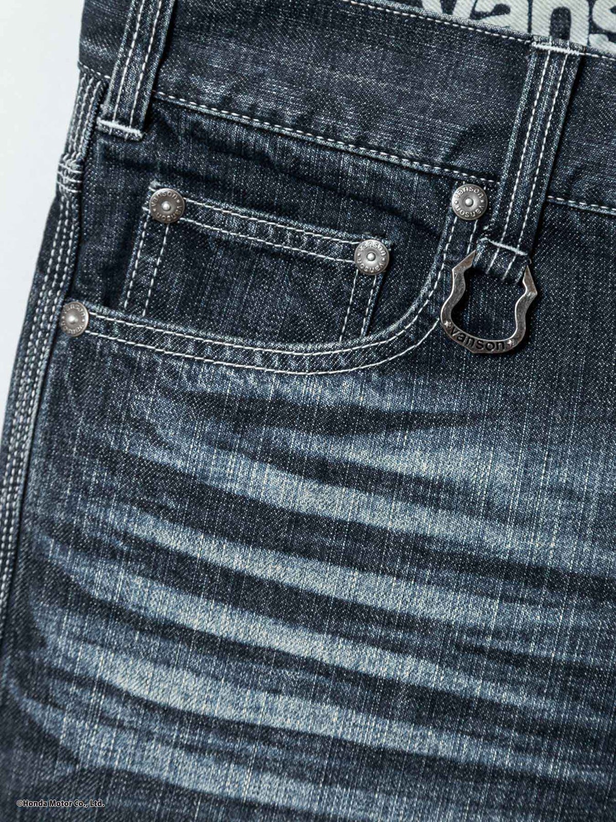  【HONDA×VANSON】“ウィングホイール”総刺繍デニムパンツ