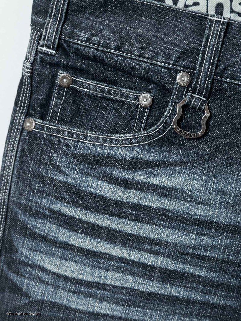 【HONDA×VANSON】“ウィングホイール”総刺繍デニムパンツ