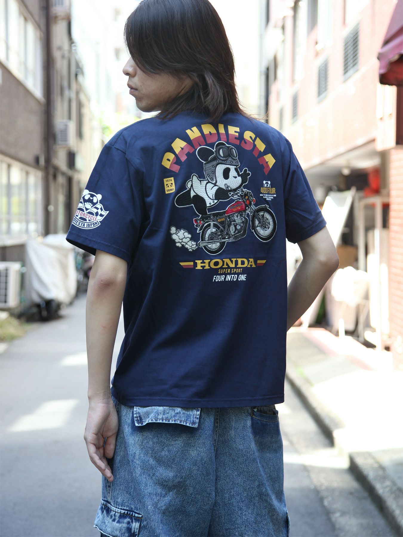 HONDA×PANDIESTA JAPAN】“CB400FOUR TRICK RIDE”刺繍入りTシャツ