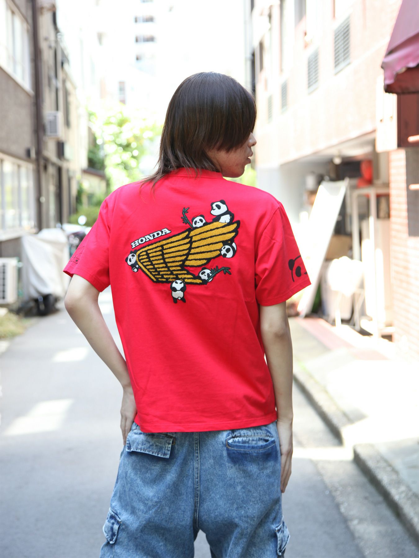 ≪50%OFF≫【HONDA×PANDIESTA JAPAN】“WING SAGARA”刺繍入りTシャツ