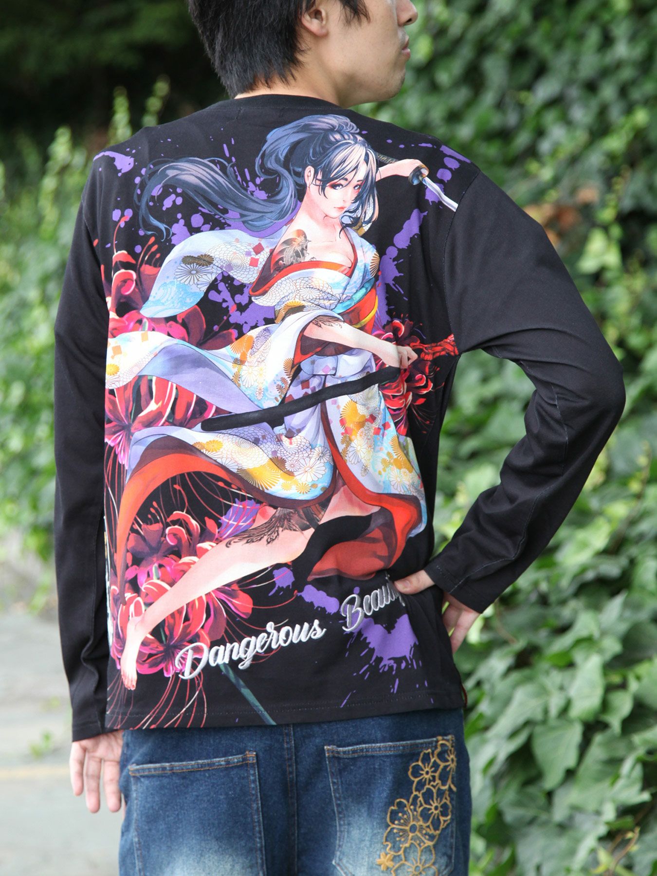 ≪30%OFF≫【抜刀娘】“妃那：花の舞”プリントロンT≪返品・取寄対応