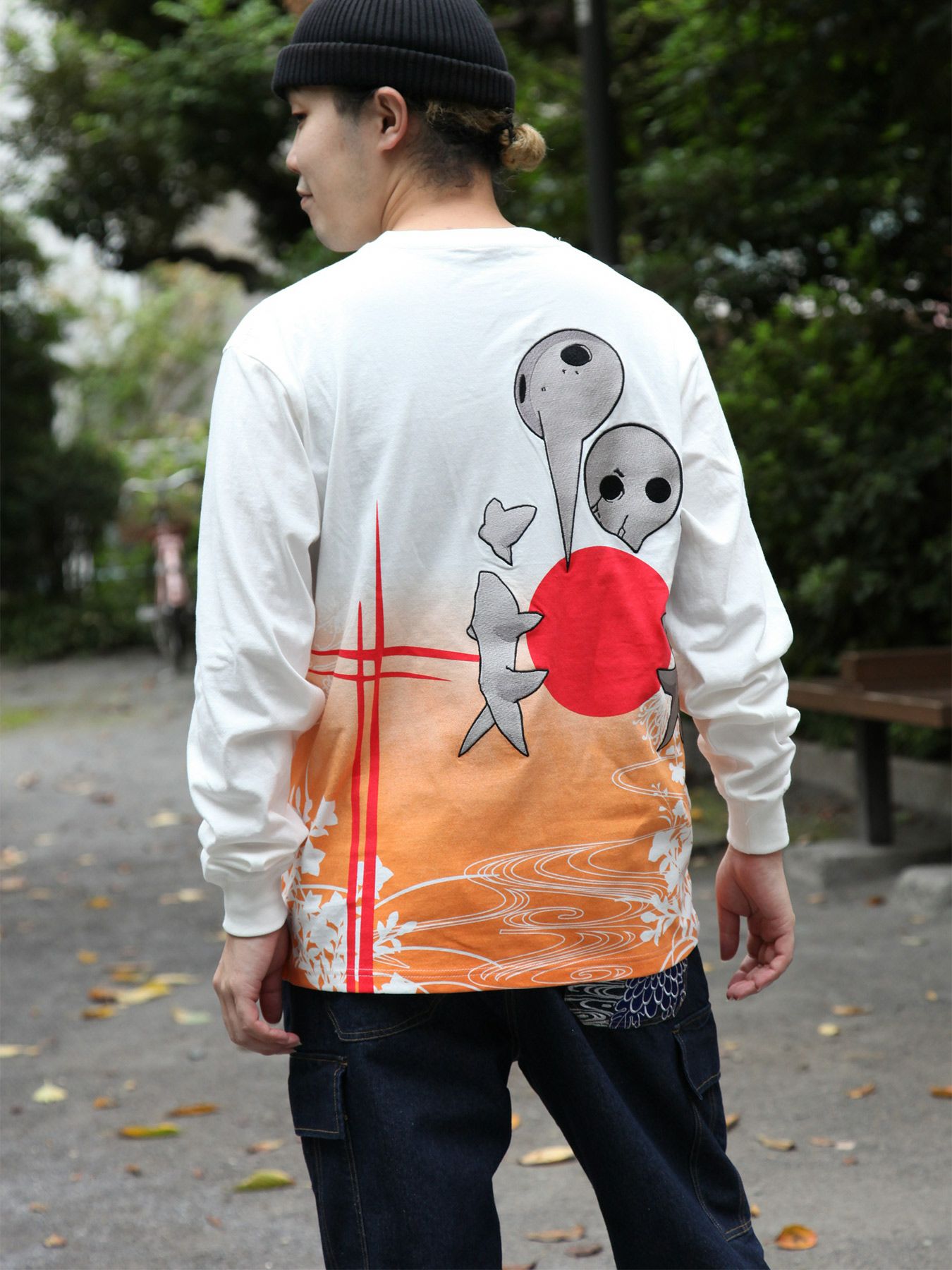 錦×EVANGELION】“4TH ANGEL：サキエル”刺繍入りロンT | 流儀圧搾
