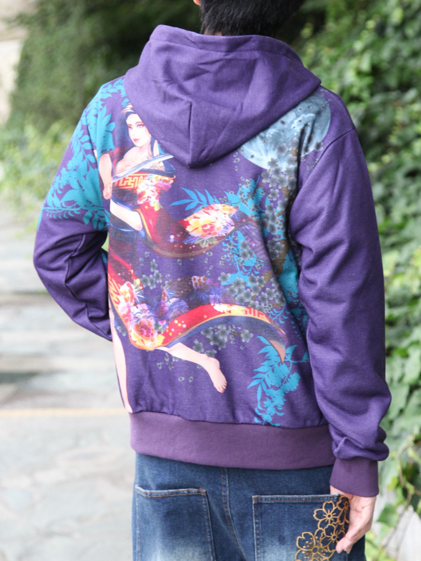 ≪30%OFF≫【抜刀娘】“葵：暗躍”刺繍入りZIPパーカー≪返品・取寄対応