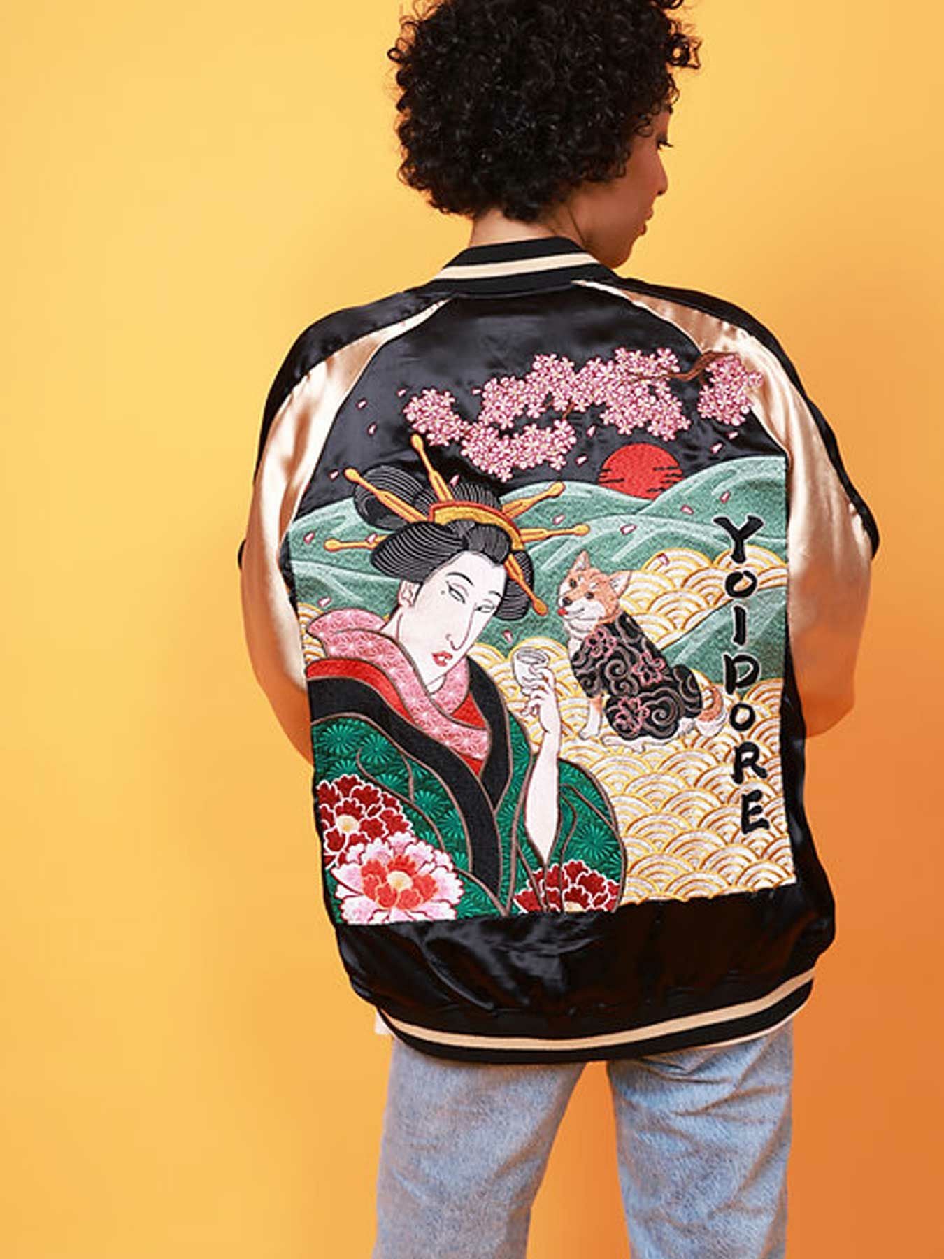 YOIDORE 刺繍スカジャン 別珍リバーシブルベトスカジャン YOIDORE 845401 酔いどれ ヨイドレ