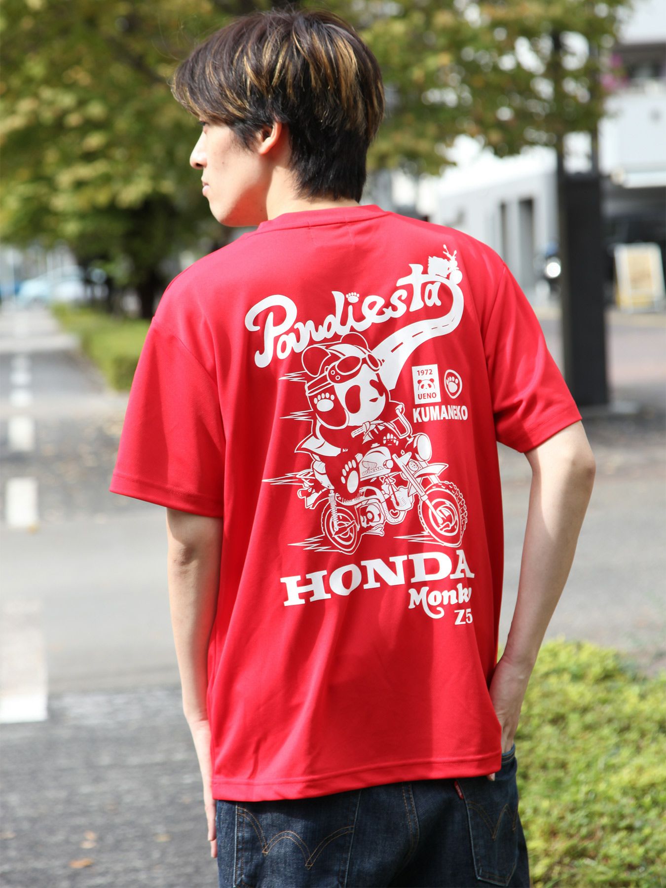 HONDAオフロードシャツ HONDA×PANDIESTA JAPAN】“HONDA MONKEY Z50J”DRYメッシュ素材Tシャツ