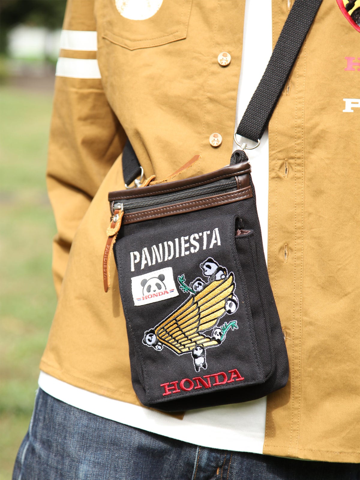 【HONDA×PANDIESTA JAPAN】“WING LOGO”刺繍入り2WAYシザーケース