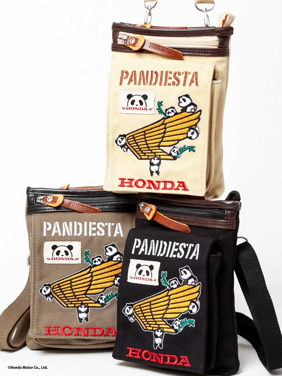 【HONDA×PANDIESTA JAPAN】“WING LOGO”刺繍入り2WAYシザーケース