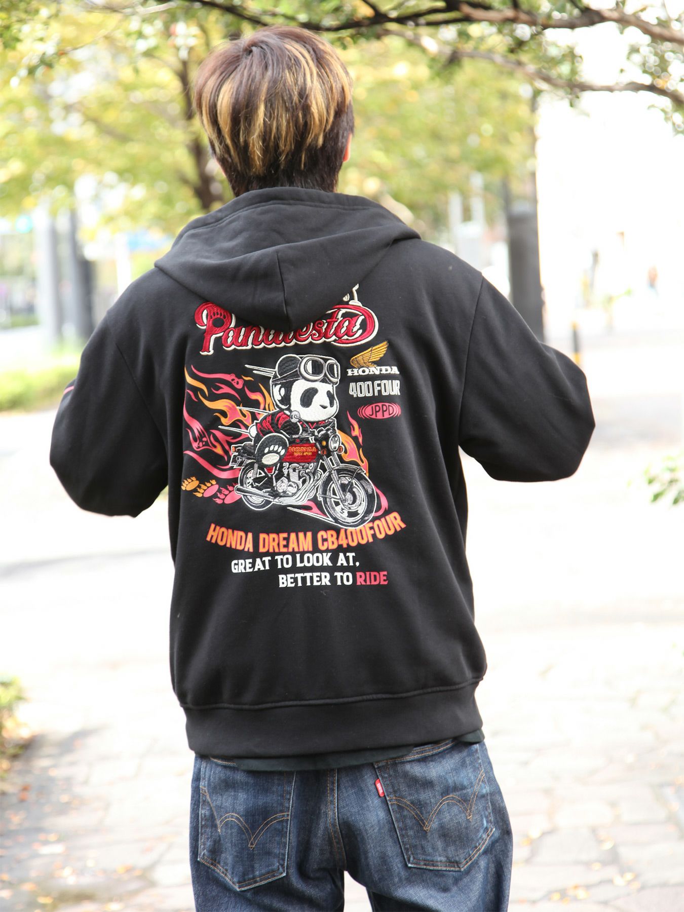 ≪20%OFF≫【HONDA×PANDIESTA JAPAN】“CB400FOUR”刺繍入りフルZIP