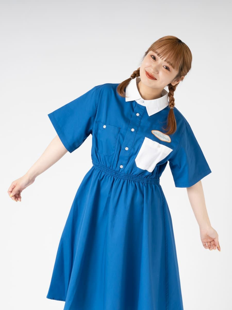 ≪70%OFF≫【allCaJoule】ワークシャツワンピース≪返品・取寄対応不可