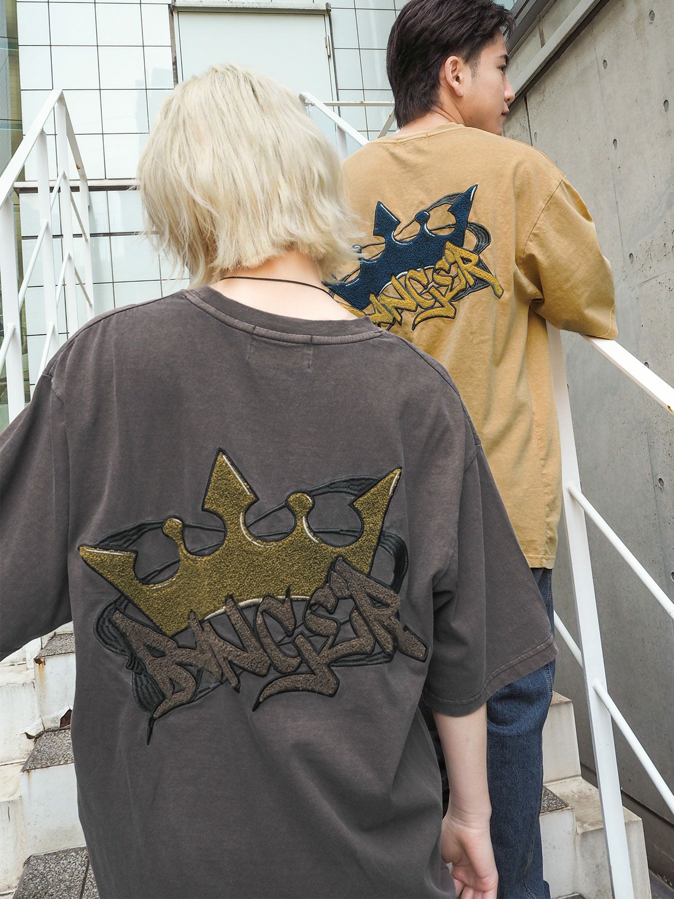 ≪40%OFF≫【BANGER】“クラウン”サガラ刺繍入りTシャツ≪返品・取寄