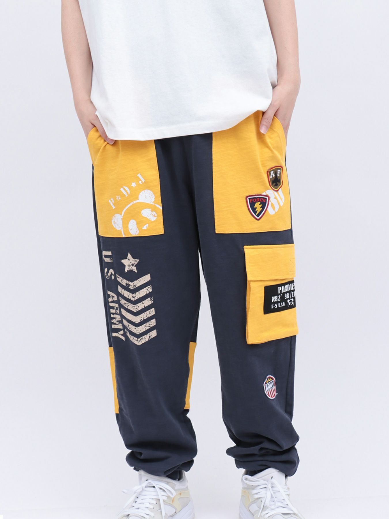 ≪10%OFF≫【PANDIESTA JAPAN】ミリタリー切替スウェットパンツ≪返品