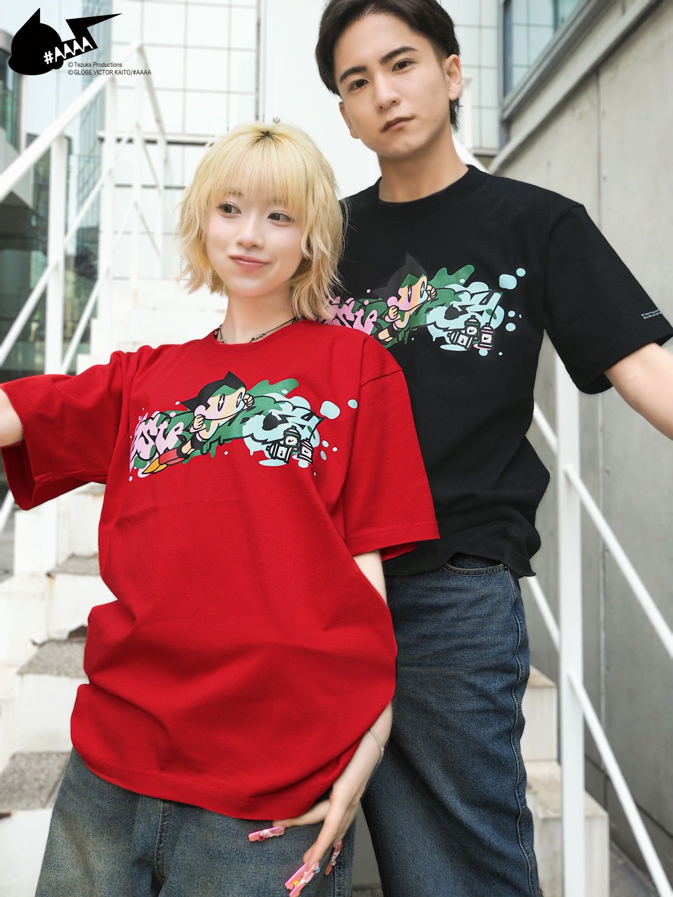 ≪40%OFF≫【＃AAAA ATOM×BANGER】スプレーアートプリントTシャツ