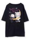 【BETTY BOOP】“黒猫&白猫ベイビーベティ”刺繍入りTシャツ〔別注〕