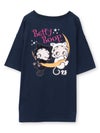 【BETTY BOOP】“黒猫&白猫ベイビーベティ”刺繍入りTシャツ〔別注〕