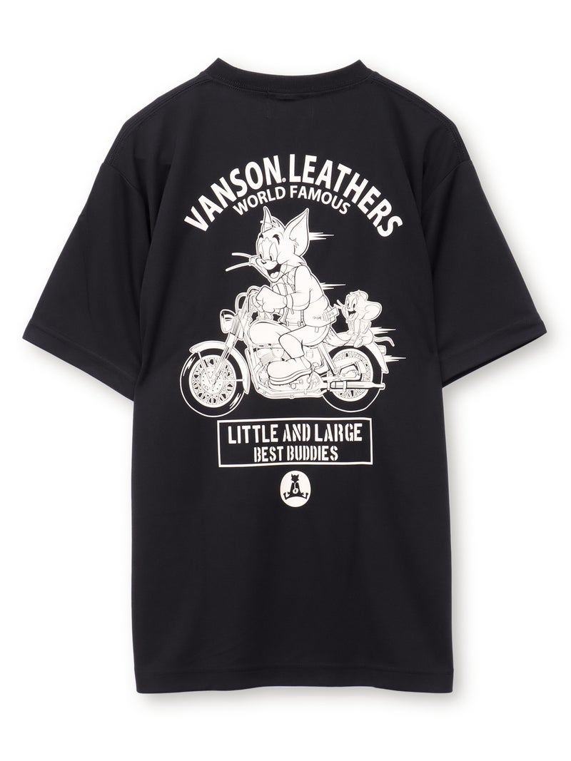 【VANSON×TOM and JERRY】“バイカーズトムジェリ”DRY素材Tシャツ