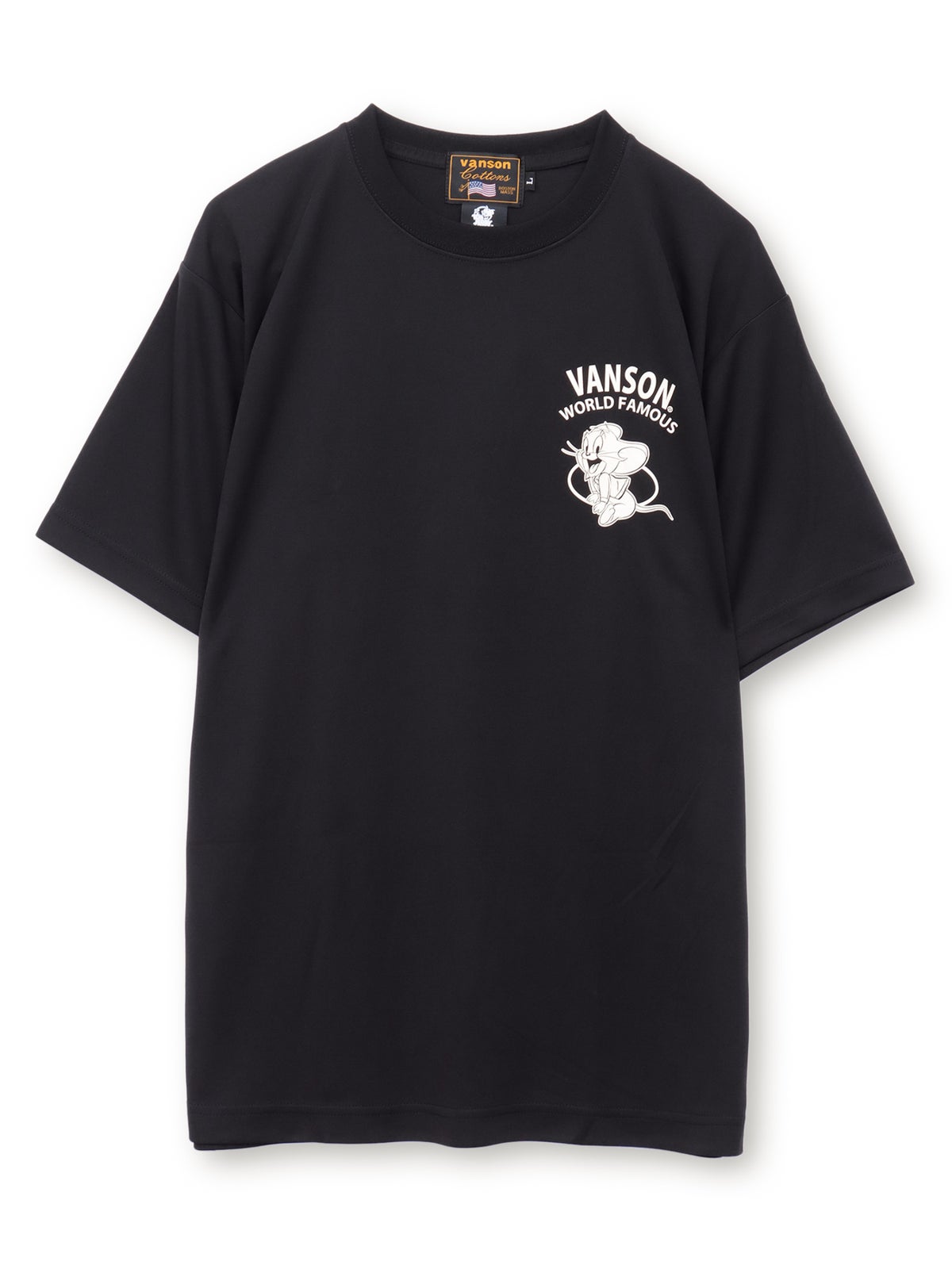 【VANSON×TOM and JERRY】“バイカーズトムジェリ”DRY素材Tシャツ