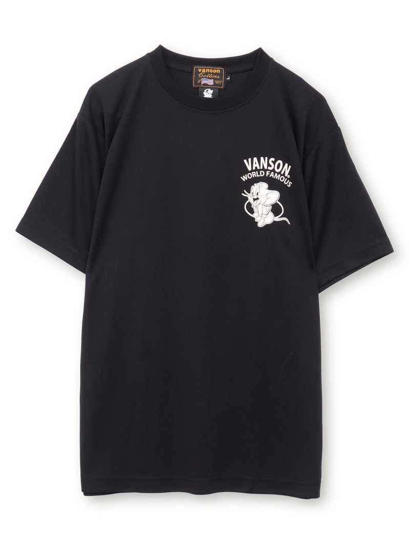 【VANSON×TOM and JERRY】“バイカーズトムジェリ”DRY素材Tシャツ