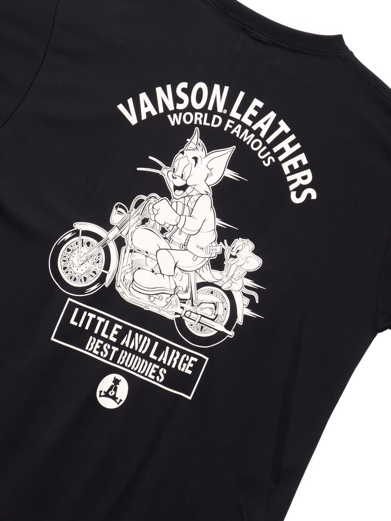 【VANSON×TOM and JERRY】“バイカーズトムジェリ”DRY素材Tシャツ