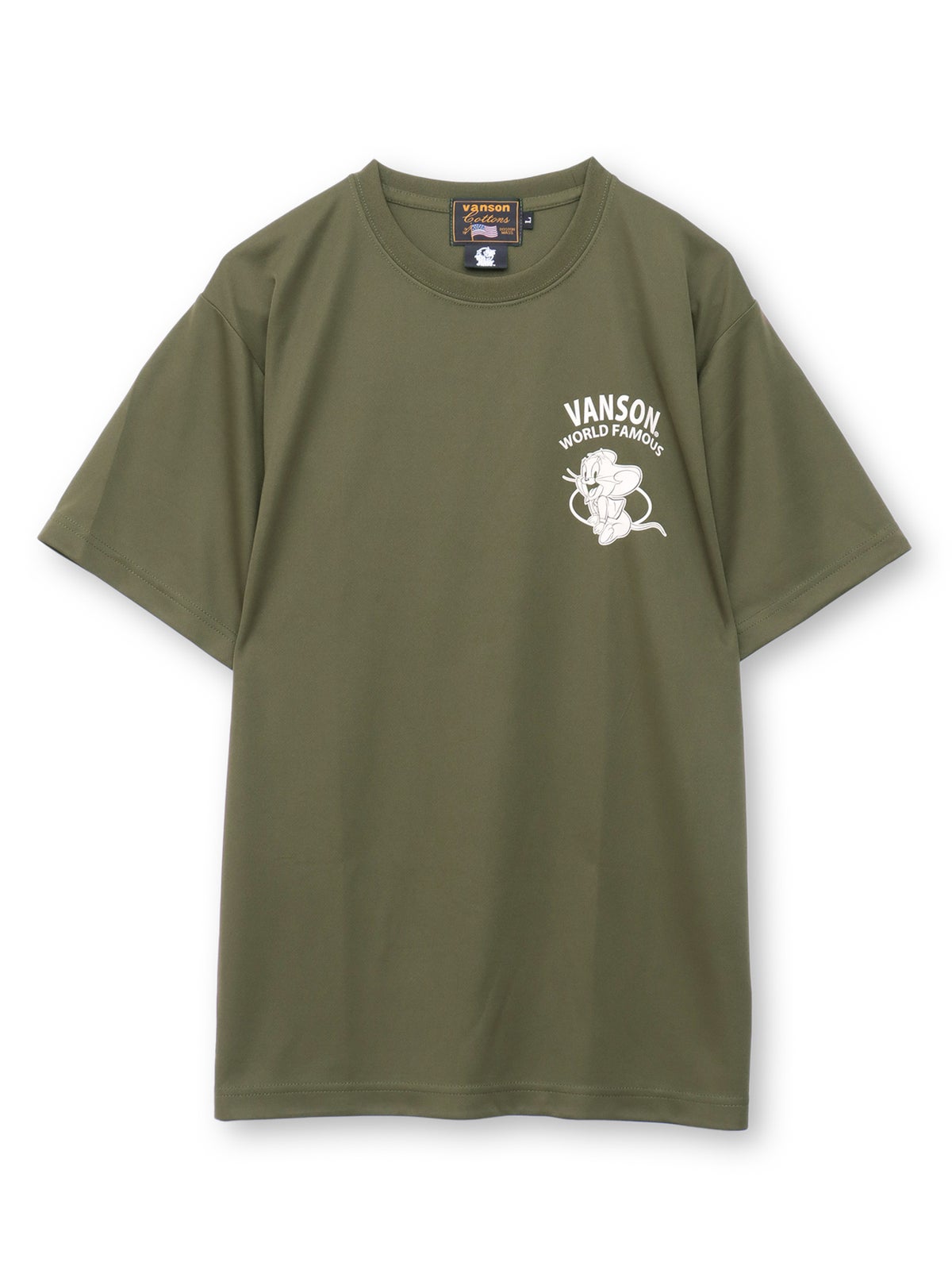 【VANSON×TOM and JERRY】“バイカーズトムジェリ”DRY素材Tシャツ