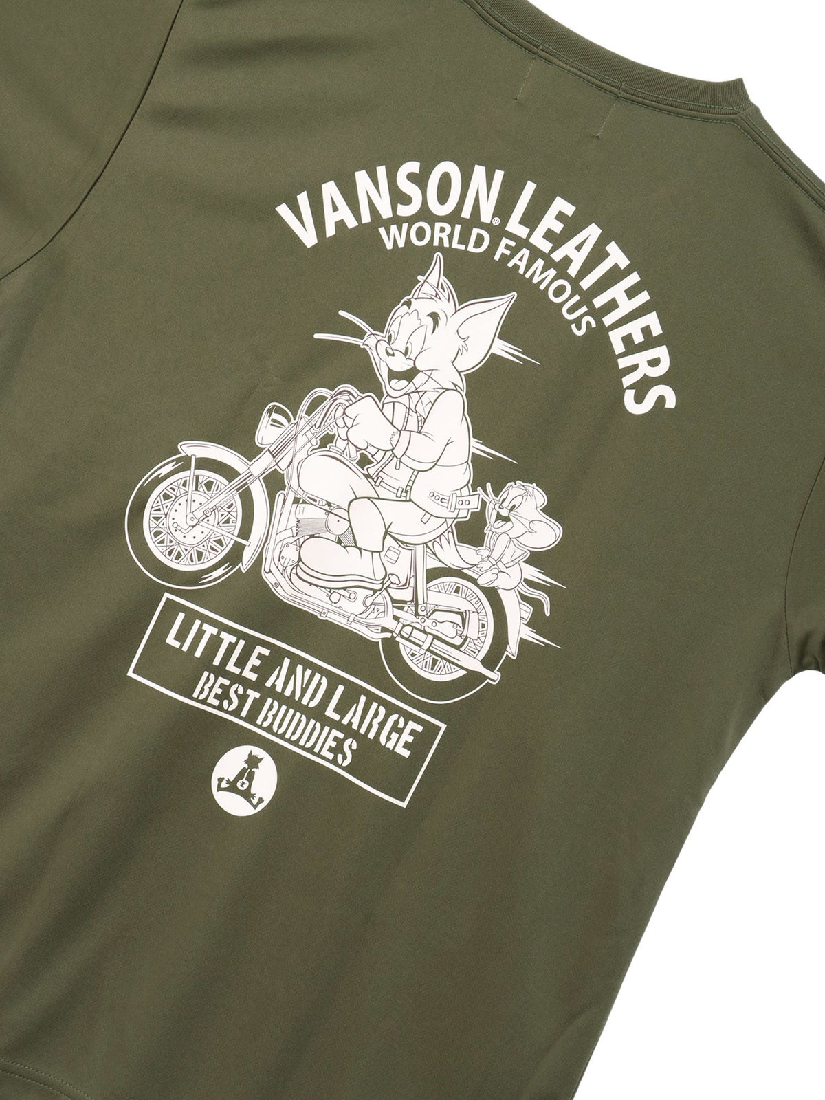 【VANSON×TOM and JERRY】“バイカーズトムジェリ”DRY素材Tシャツ