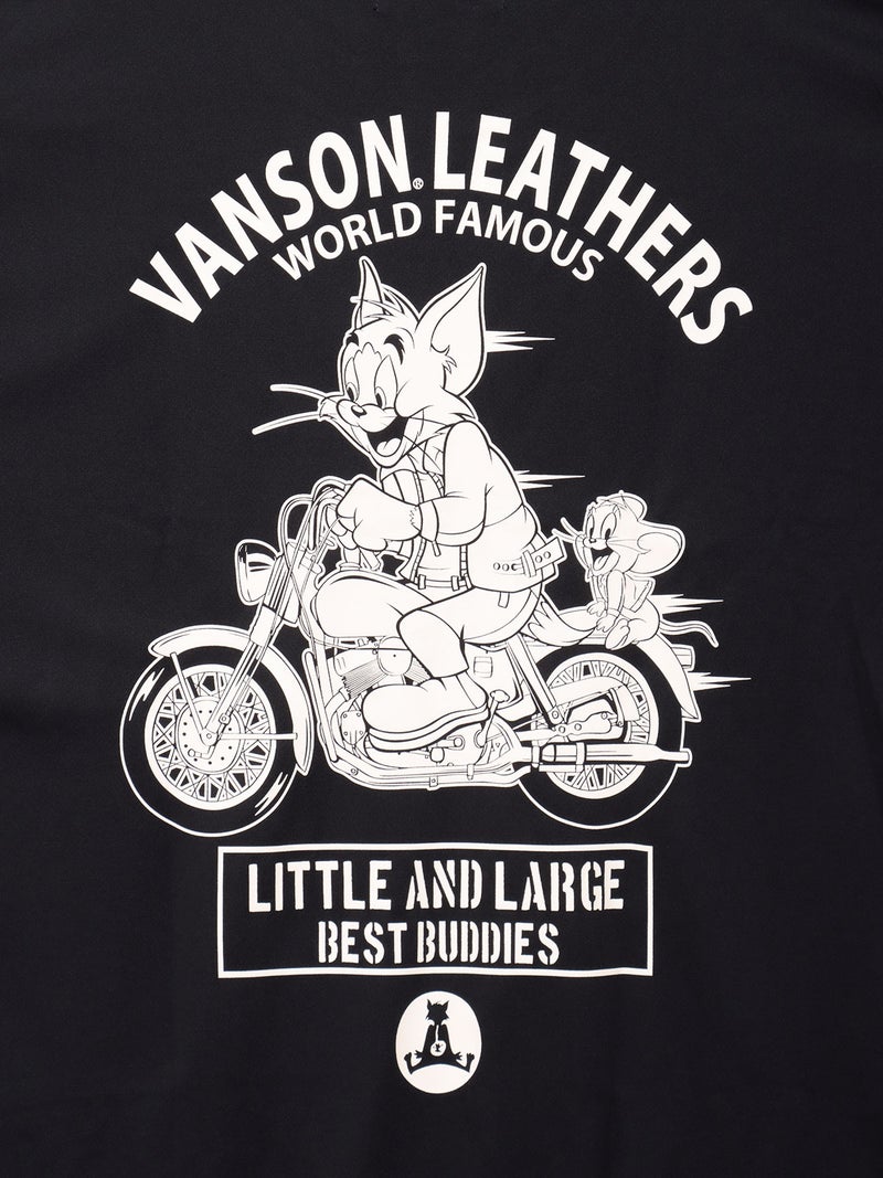 【VANSON×TOM and JERRY】“バイカーズトムジェリ”DRY素材Tシャツ