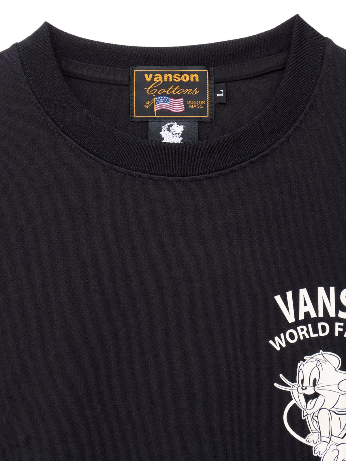 【VANSON×TOM and JERRY】“バイカーズトムジェリ”DRY素材Tシャツ