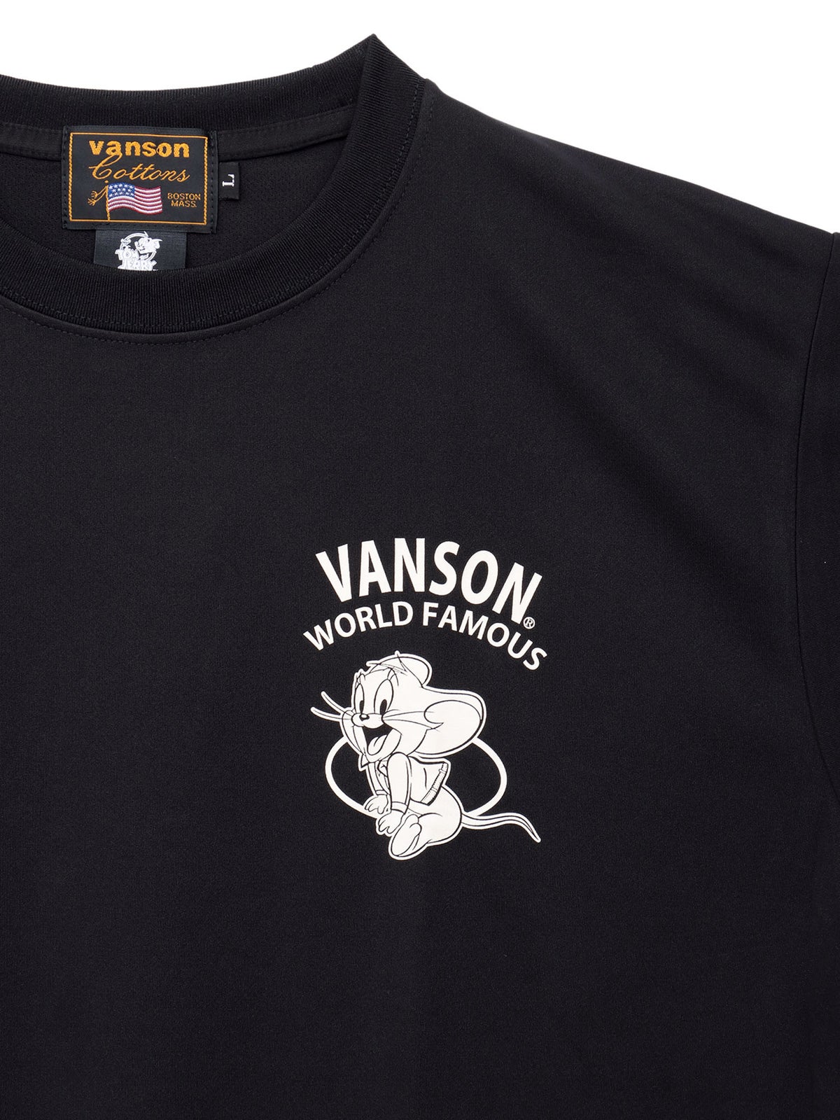 【VANSON×TOM and JERRY】“バイカーズトムジェリ”DRY素材Tシャツ