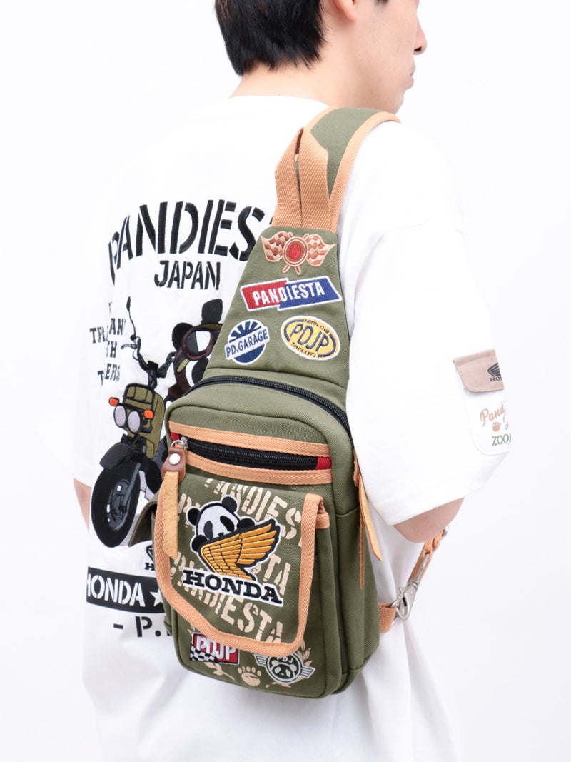  【HONDA×PANDIESTA JAPAN】“パンダウィング”ミリタリーワンショルダーバッグ