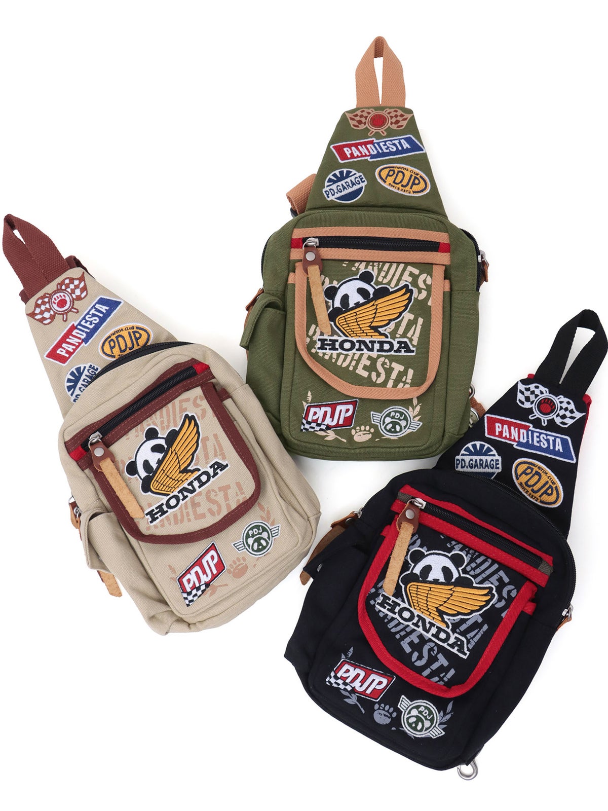  【HONDA×PANDIESTA JAPAN】“パンダウィング”ミリタリーワンショルダーバッグ