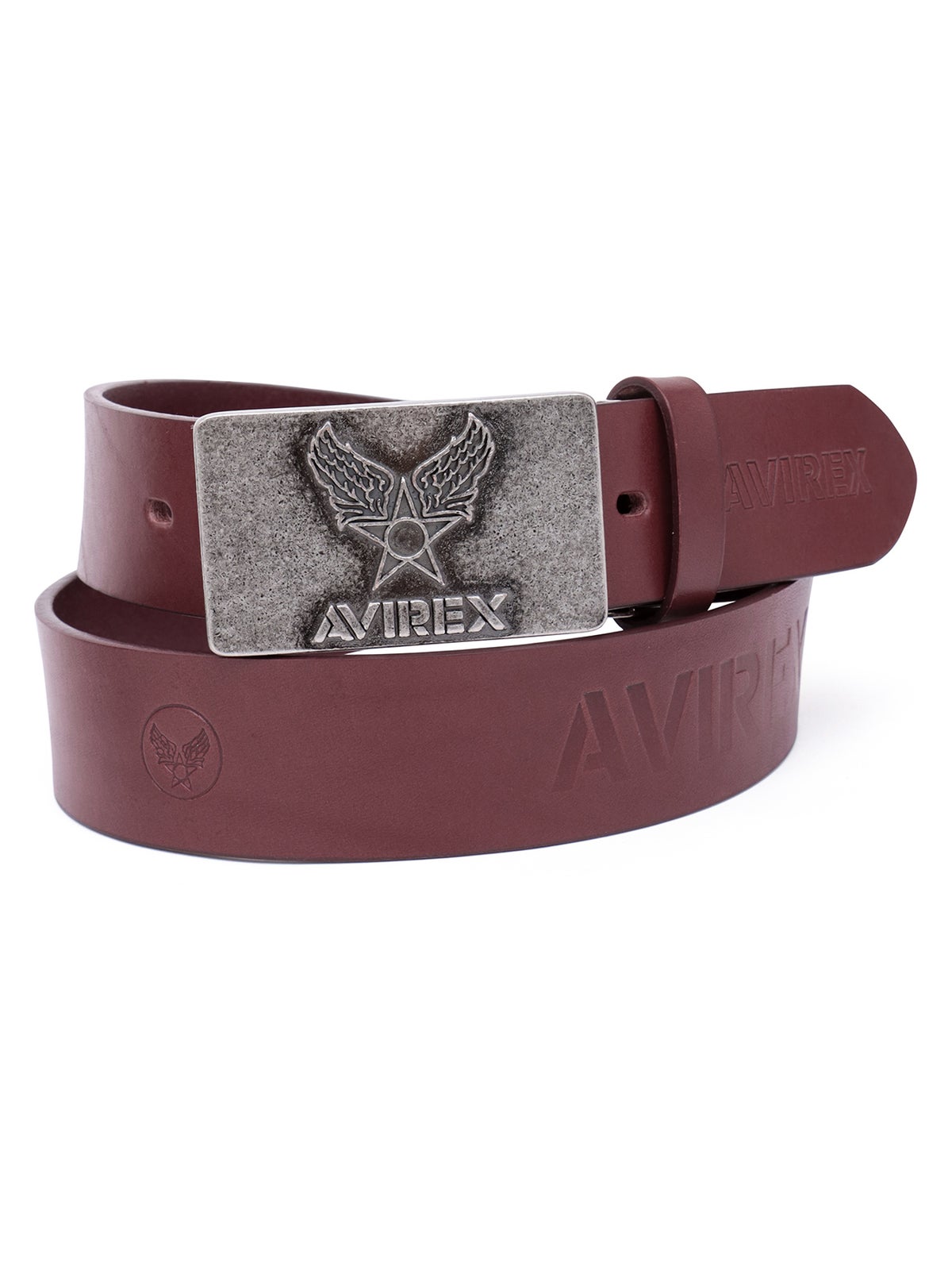  【AVIREX】AIR FORCE MARK BUCKLE COW LEATHER BELT〔LIMITED〕