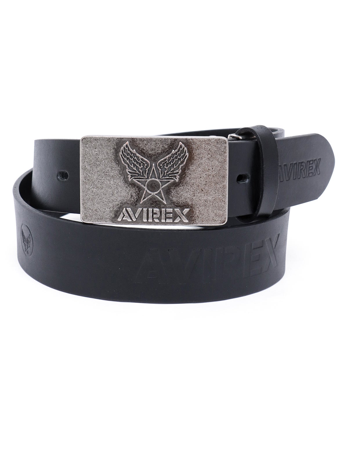  【AVIREX】AIR FORCE MARK BUCKLE COW LEATHER BELT〔LIMITED〕
