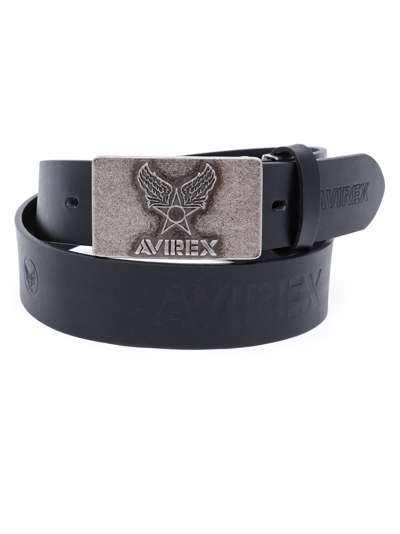  【AVIREX】AIR FORCE MARK BUCKLE COW LEATHER BELT〔LIMITED〕