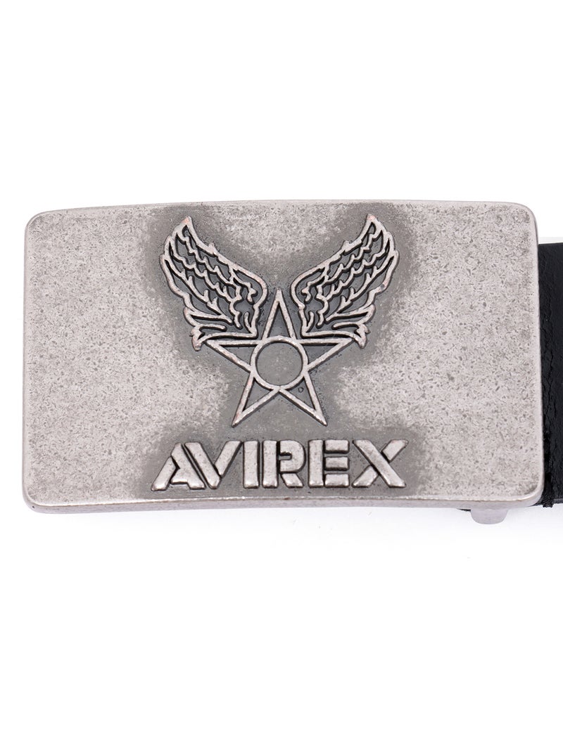  【AVIREX】AIR FORCE MARK BUCKLE COW LEATHER BELT〔LIMITED〕