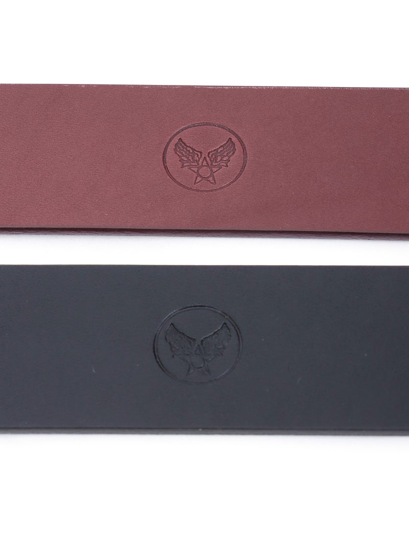  【AVIREX】AIR FORCE MARK BUCKLE COW LEATHER BELT〔LIMITED〕