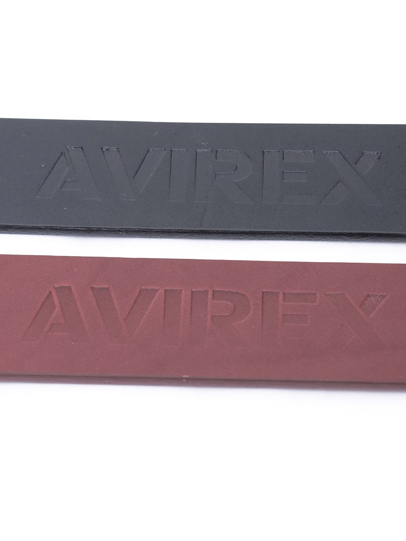  【AVIREX】AIR FORCE MARK BUCKLE COW LEATHER BELT〔LIMITED〕