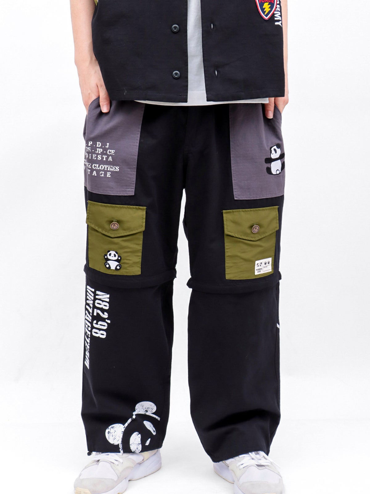 【PANDIESTA JAPAN】ナイロン切替ミリタリー2WAYパンツ