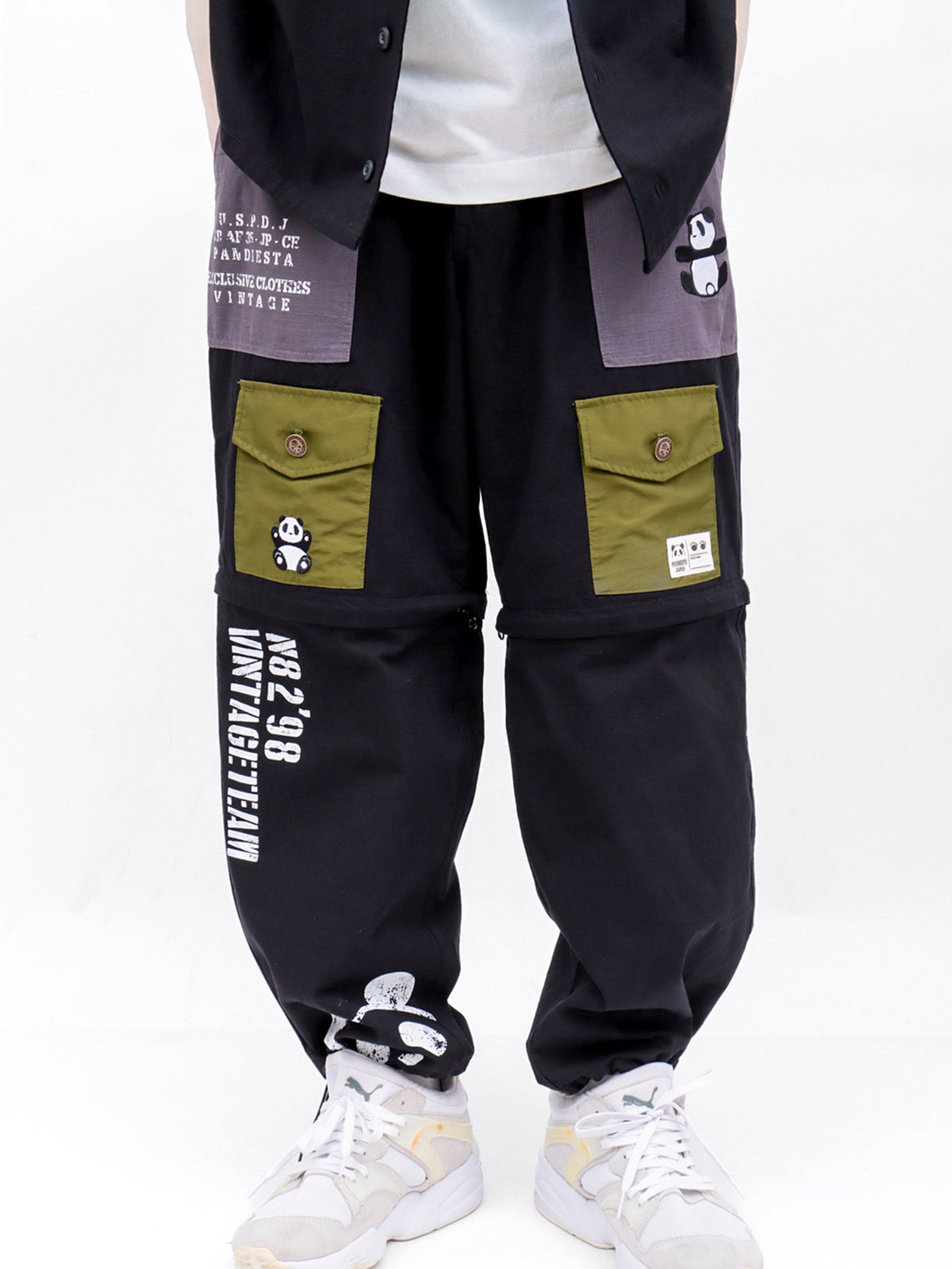 【PANDIESTA JAPAN】ナイロン切替ミリタリー2WAYパンツ