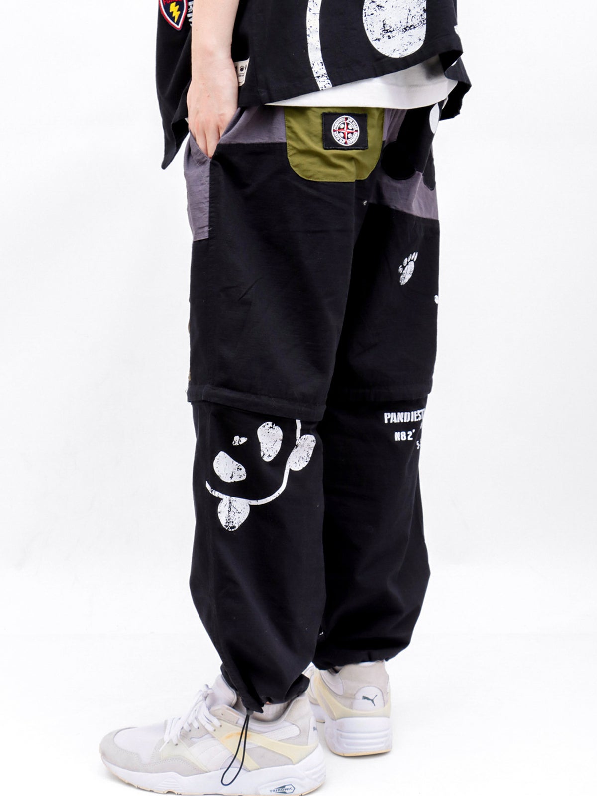 【PANDIESTA JAPAN】ナイロン切替ミリタリー2WAYパンツ