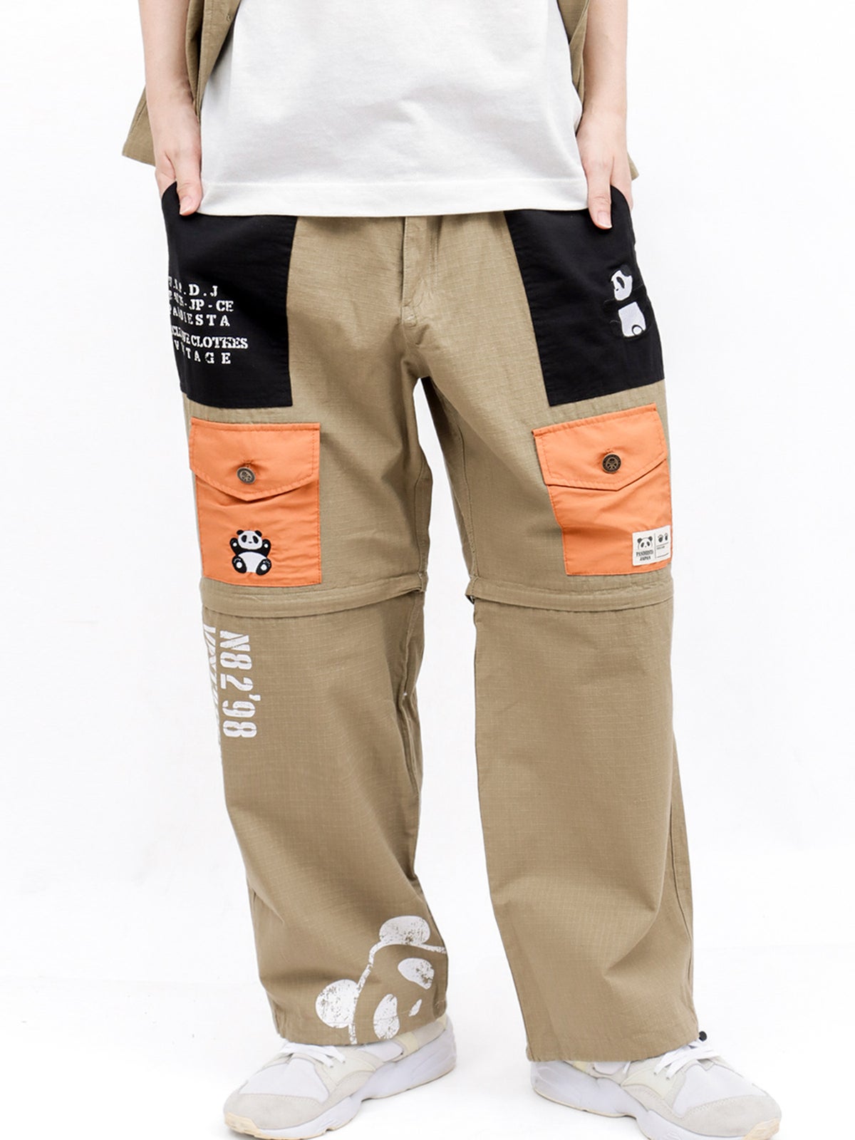 【PANDIESTA JAPAN】ナイロン切替ミリタリー2WAYパンツ