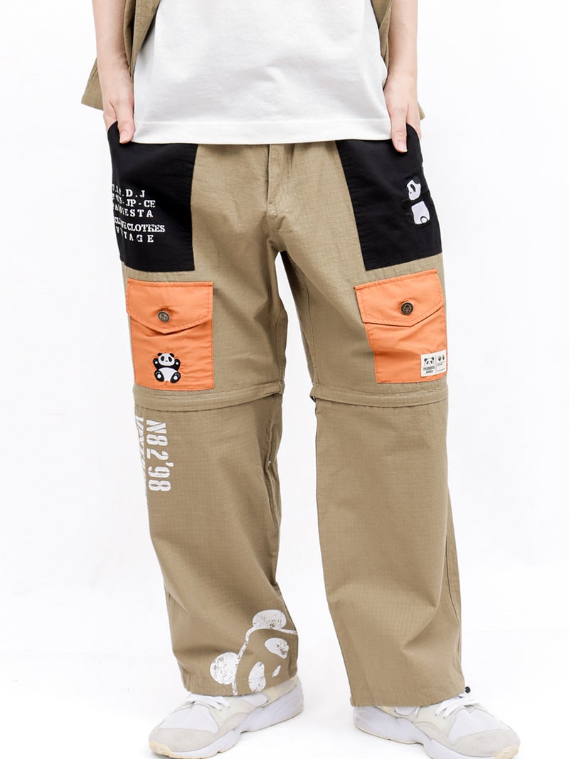 【PANDIESTA JAPAN】ナイロン切替ミリタリー2WAYパンツ