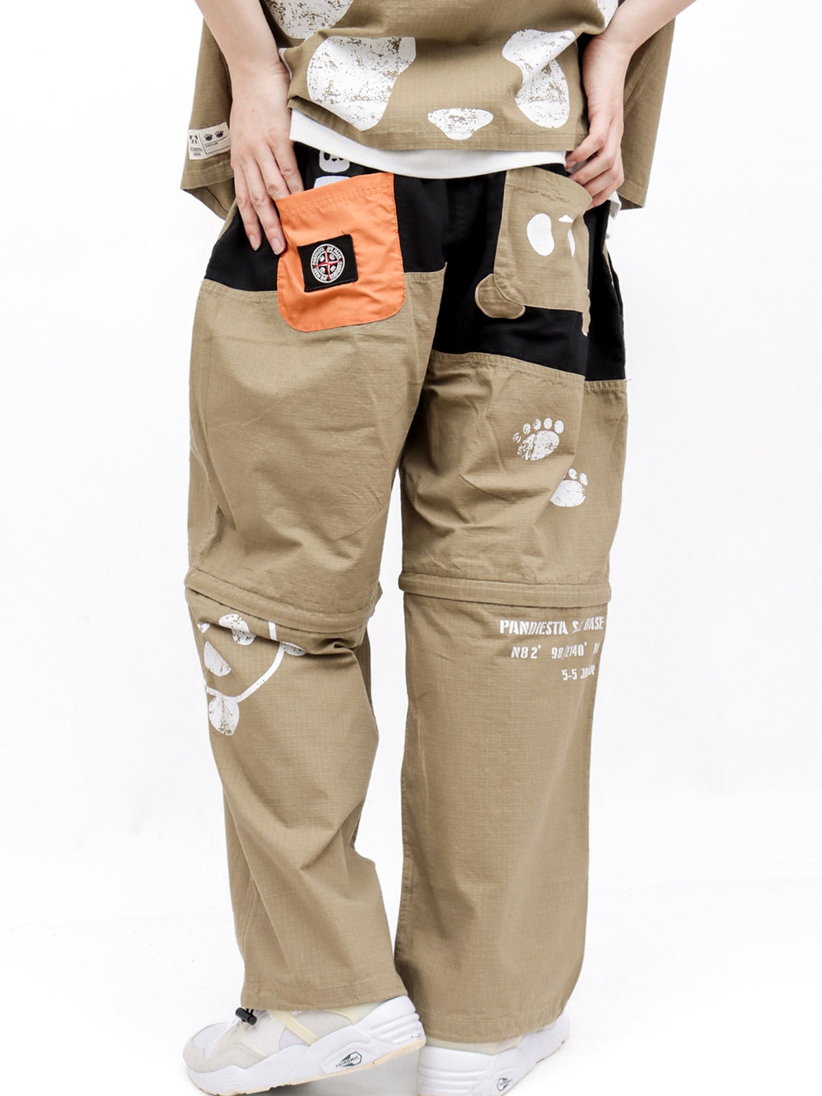 【PANDIESTA JAPAN】ナイロン切替ミリタリー2WAYパンツ