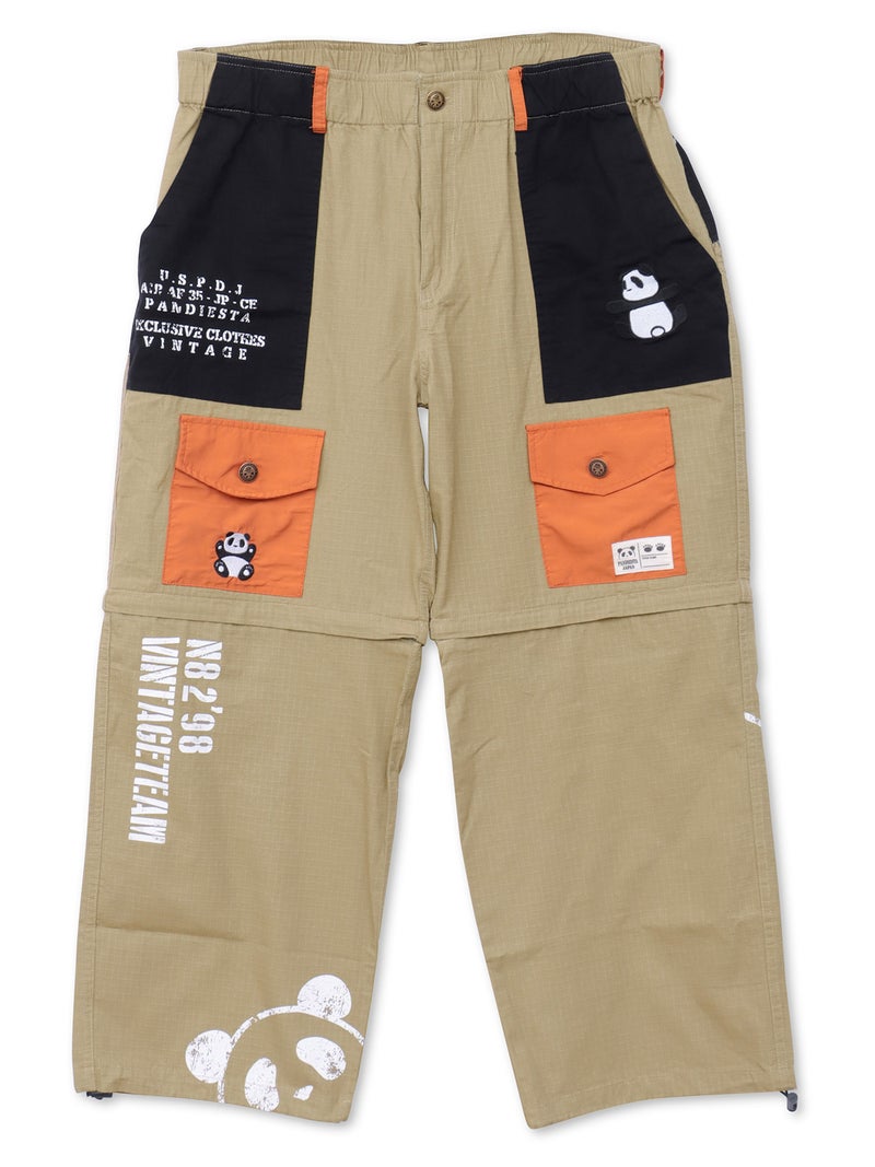 【PANDIESTA JAPAN】ナイロン切替ミリタリー2WAYパンツ