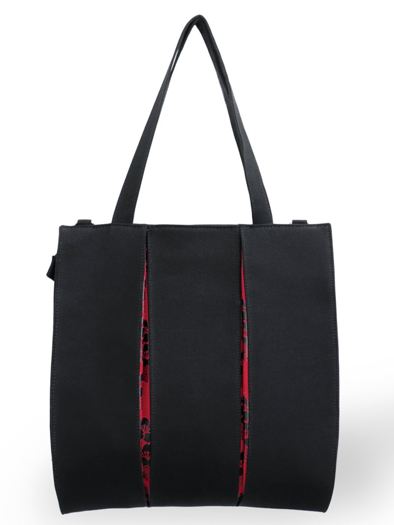 【雅結】桜刺繍 和生地切り替え2WAYタックトートバッグ